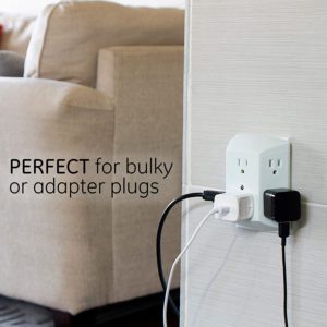 GE 6 Outlet Wall Plug Adapter