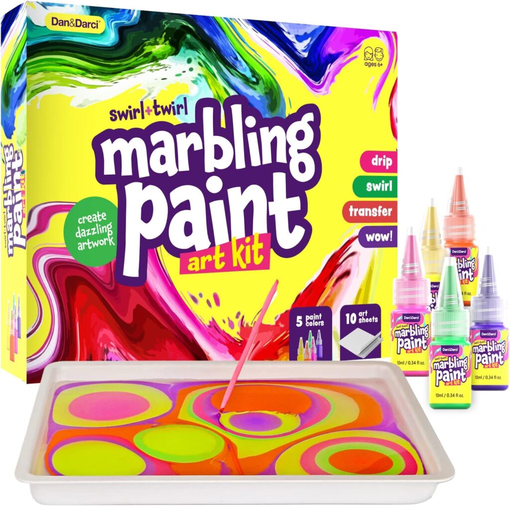 Dan&Darci Marbling Paint Art Kit for Kids