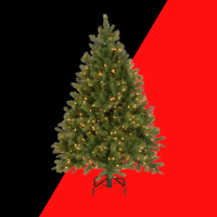 National Tree Company Pre-Lit 'Feel Real' Artificial Full Downswept Christmas Tree