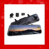 Pelsee P12 Pro 4K Mirror Dash Cam front and rear