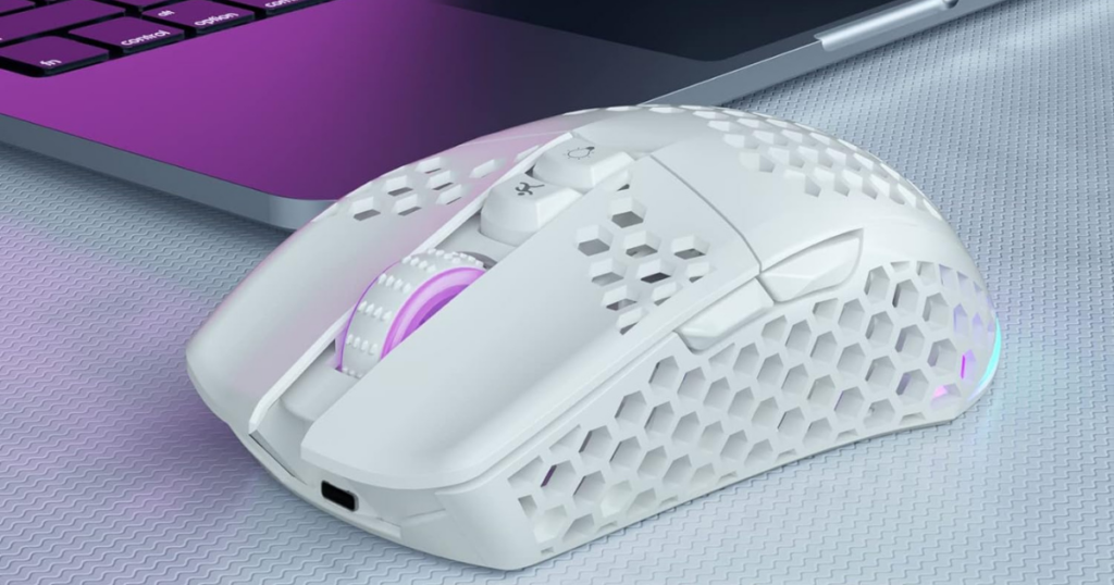 SOLAKAKA SM600 White Wireless Gaming Mouse