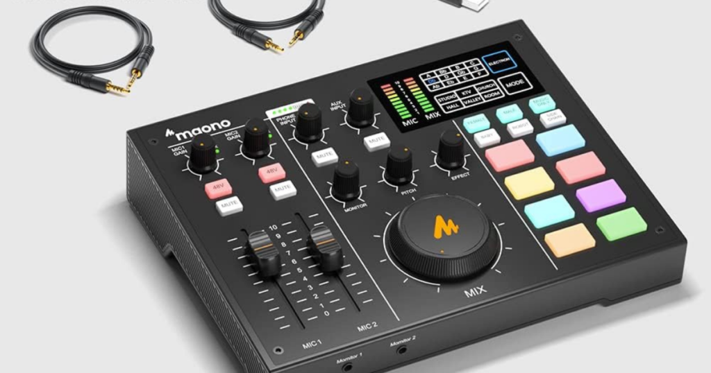MAONOCASTER Audio Interface with DJ Mixer