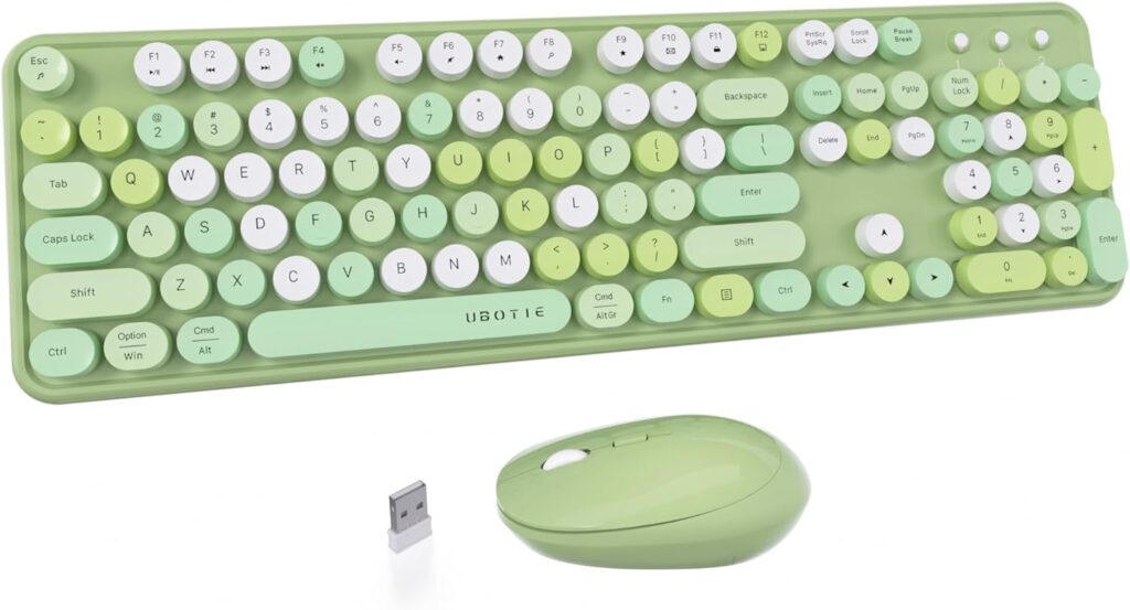 UBOTIE Colorful Computer Wireless Keyboard