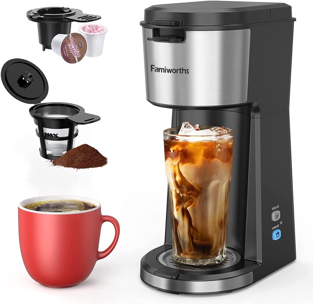 Famiworths Iced Coffee Maker, Hot and Cold Coffee Maker
