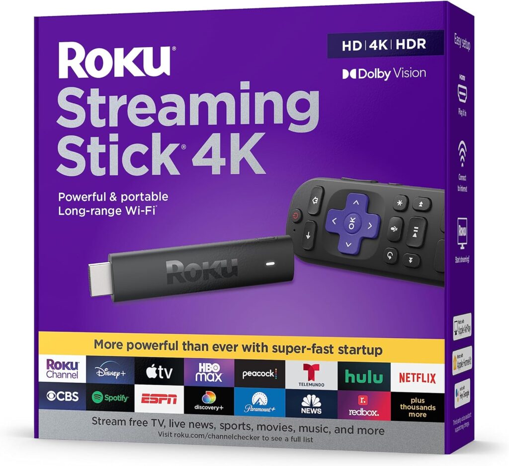 Roku Streaming Stick 4K | Portable Roku Streaming Device