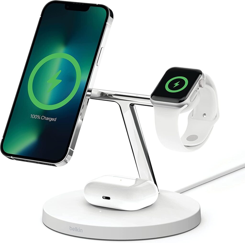 Belkin BoostCharge PRO 3-in-1 Wireless Charger with MagSafe for iPhone