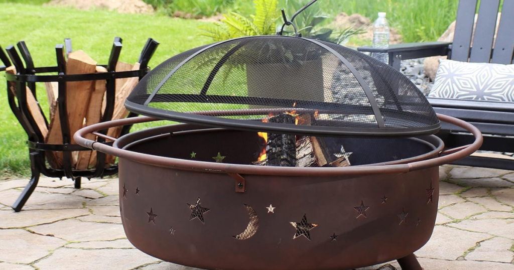 Sunnydaze Cosmic 42-Inch Wood-Burning Steel Fire Pit