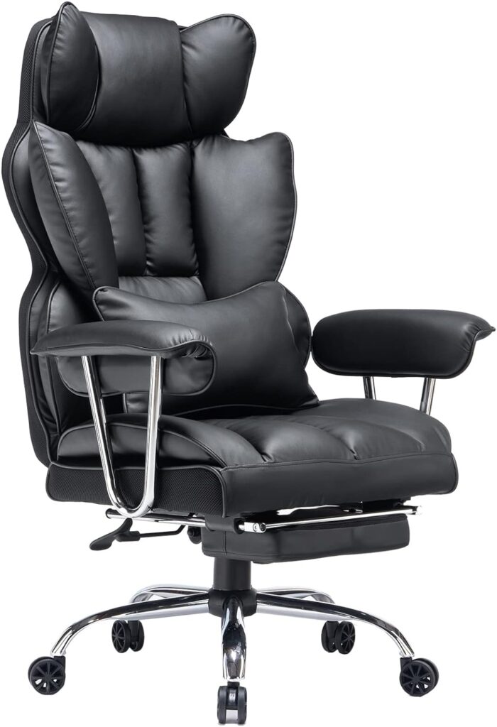 Efomao Big High Back PU Leather Computer Chair