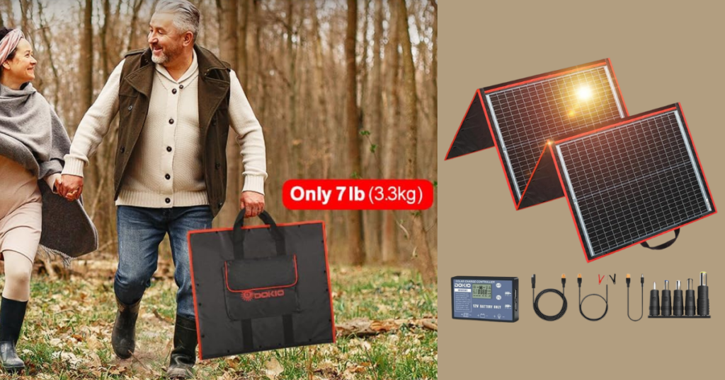 DOKIO 160W 18V Portable Solar Panel Kit