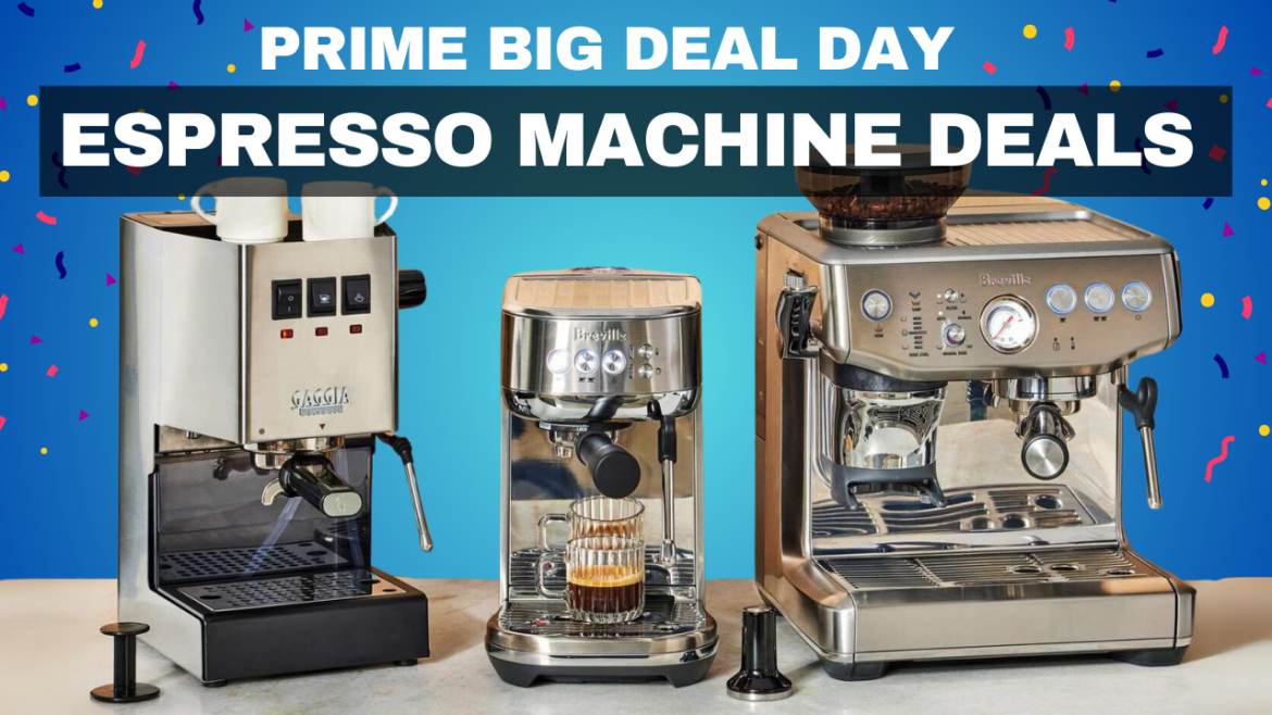 Prime Big Deal Day espresso machine deals 2024 Hero banner Prime Big Deal Day espresso machine deals 2024