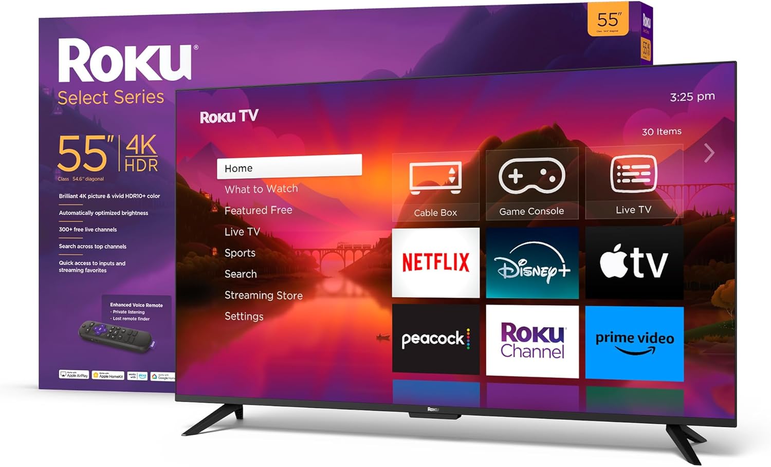 Roku Smart TV – 55-Inch Select Series 4K HDR Roku TV