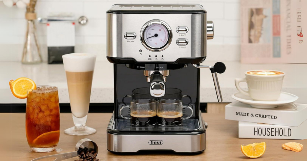 Gevi Espresso Machine High Pressure, Compact Super Automatic Espresso Maker